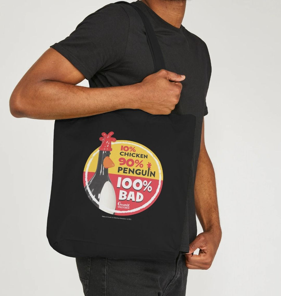 Feathers McGraw 100% Bad tote Bag - print on demand