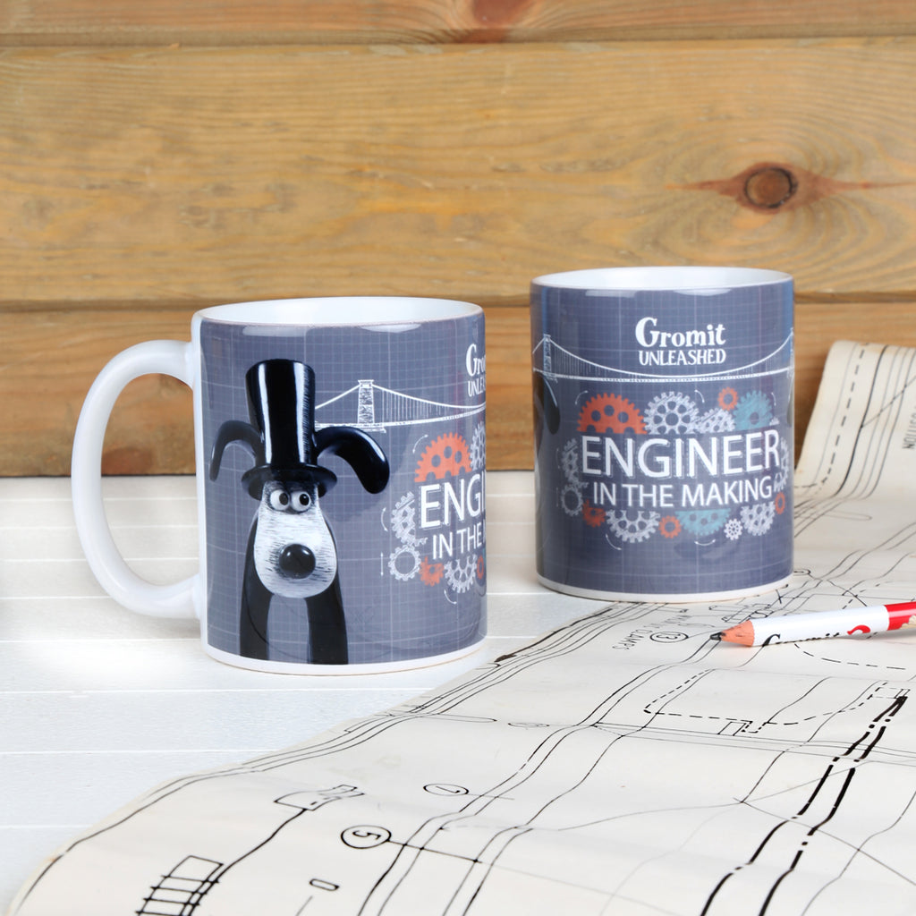 Aardman Gromit Isambark Kingdog Brunel Engineer in the making mug from Gromit Unleashed 2