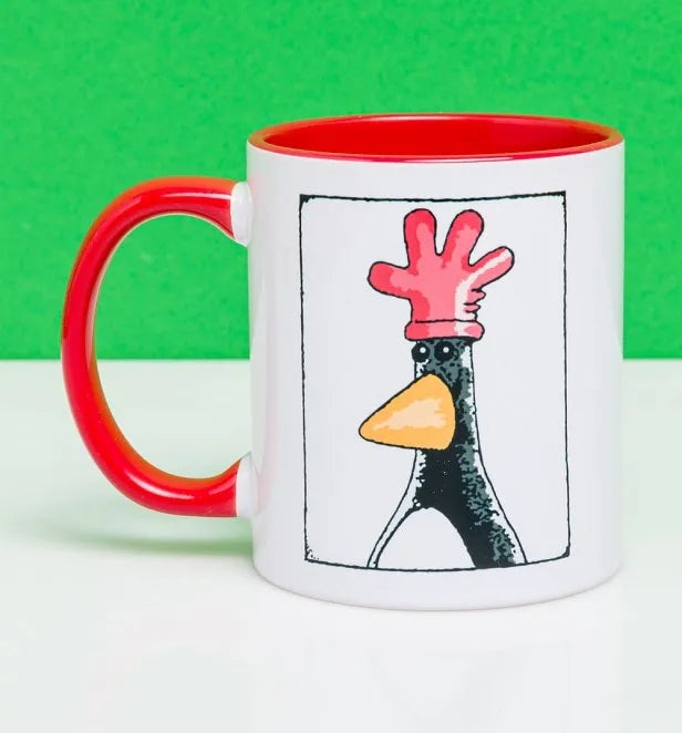 Have You Seen This Chicken? Feathers McGraw Red Mug Gromit Unleashed Shop