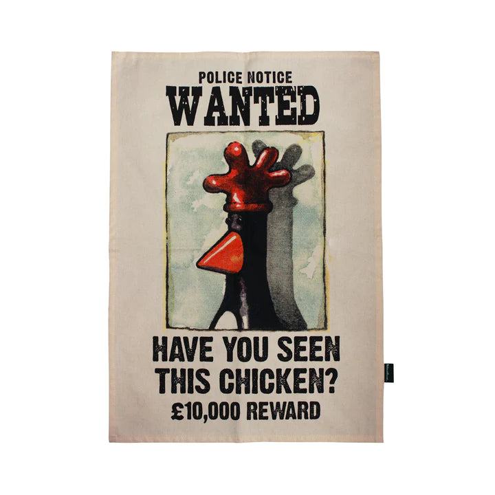 Feathers McGraw Wanted Poster Tea Towel