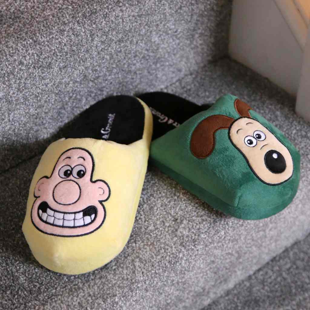 Coddies Wallace Gromit Slippers Aardman Plush Slippers, Memory