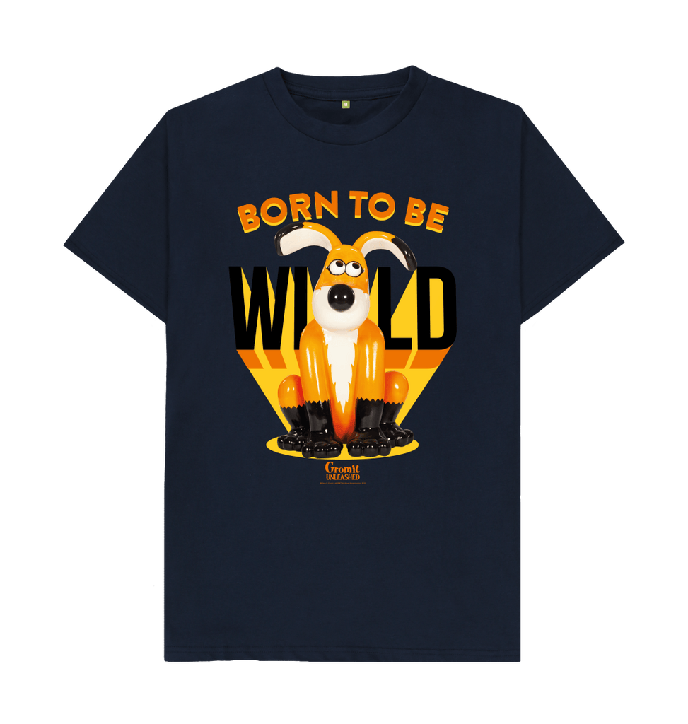 Navy Blue Born To Be Wild Gromit Adult T-shirt