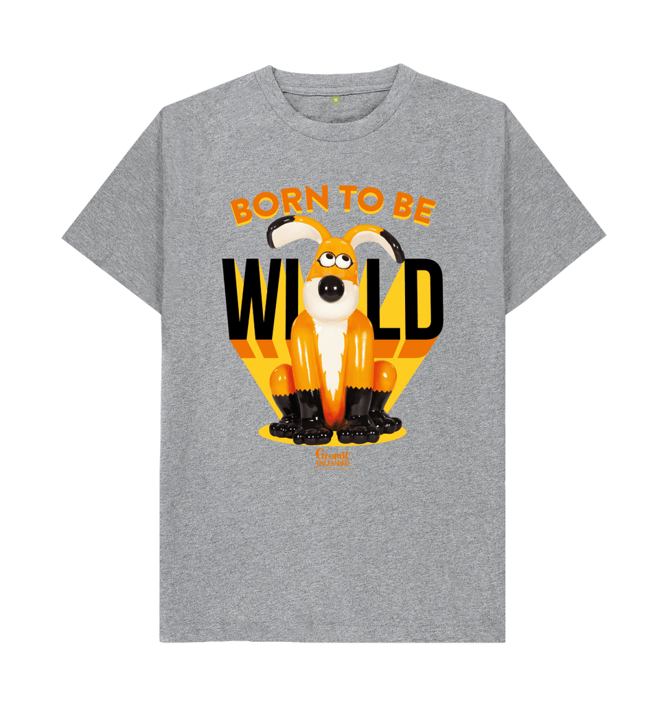 Athletic Grey Born To Be Wild Gromit Adult T-shirt