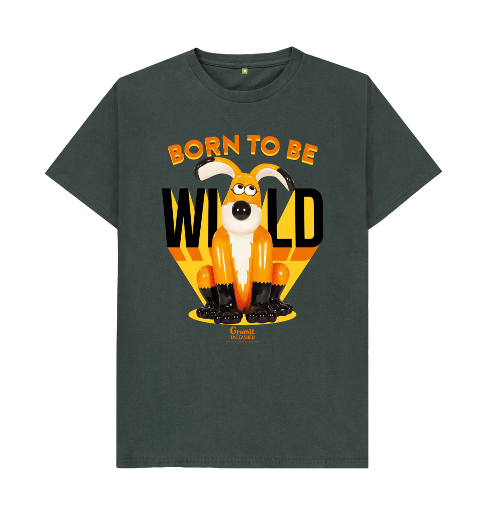 Dark Grey Born To Be Wild Gromit Adult T-shirt