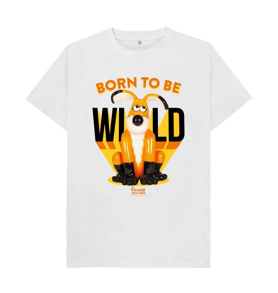 White Born To Be Wild Gromit Adult T-shirt