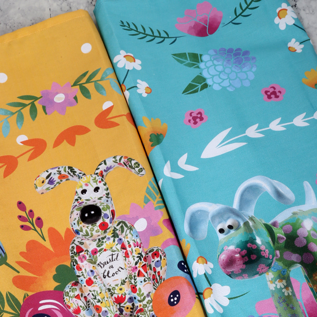 Bristol in Bloom and Blossom Gromit Unleashed tea towels. 
