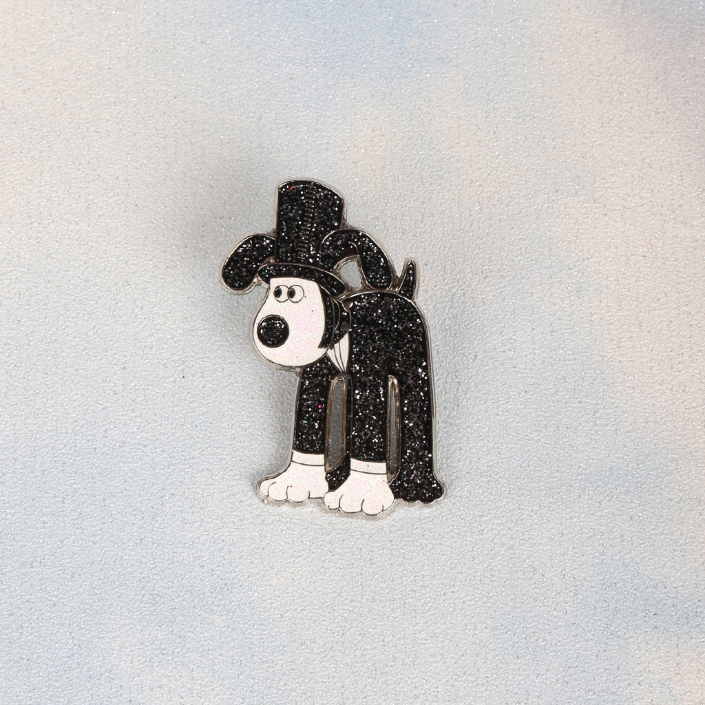 Gromit Unleashed Sculpture Glitter Pin Badge