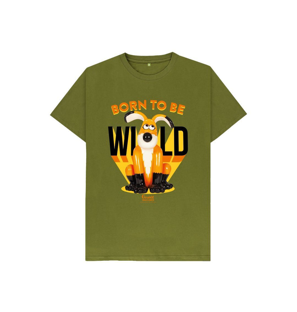 Moss Green Born to be Wild Gromit Children's T-shirt