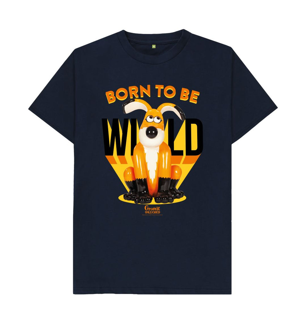 Navy Blue Born To Be Wild Adult T-shirt