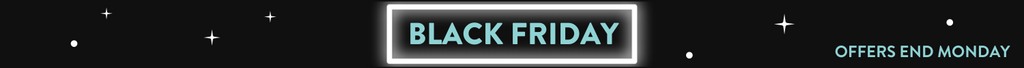 Black Friday banner image, offers end Monday