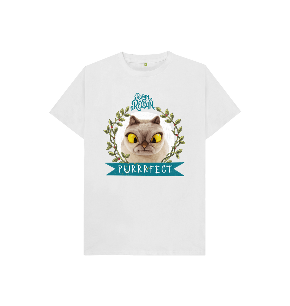 White The Cat, Robin Robin - Children's T-shirt