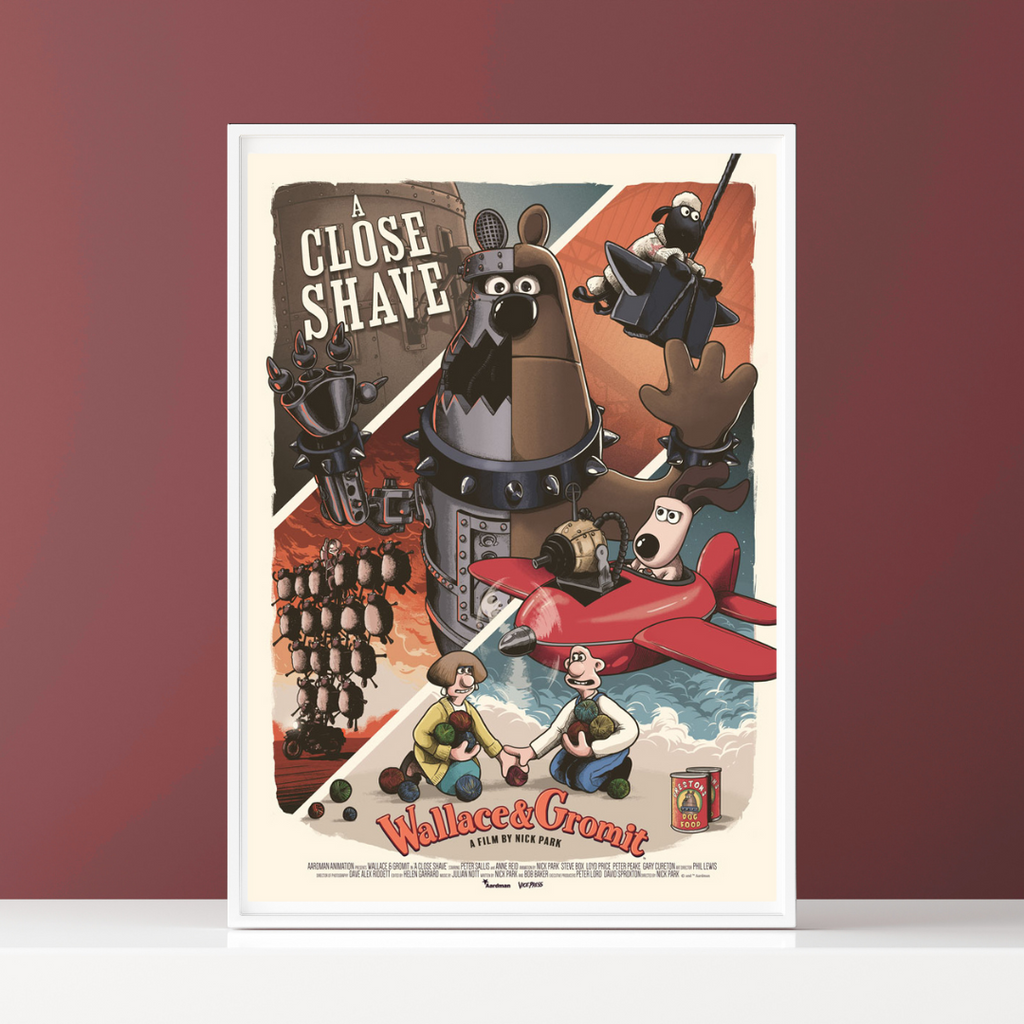 Wallace & Gromit: A Close Shave Preston A2 Print