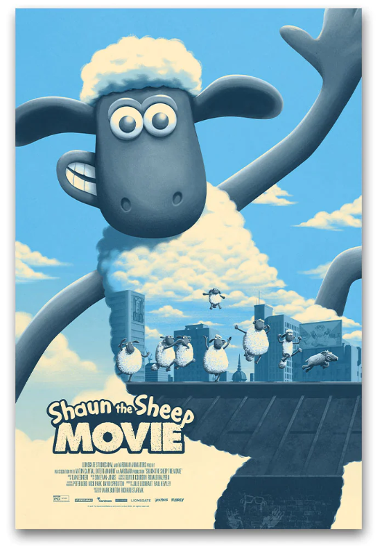 Shaun the Sheep Limited Edition Lithograph Movie Print