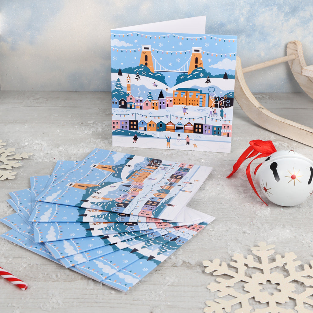 Bristol Winter Greetings Card 8 Pack