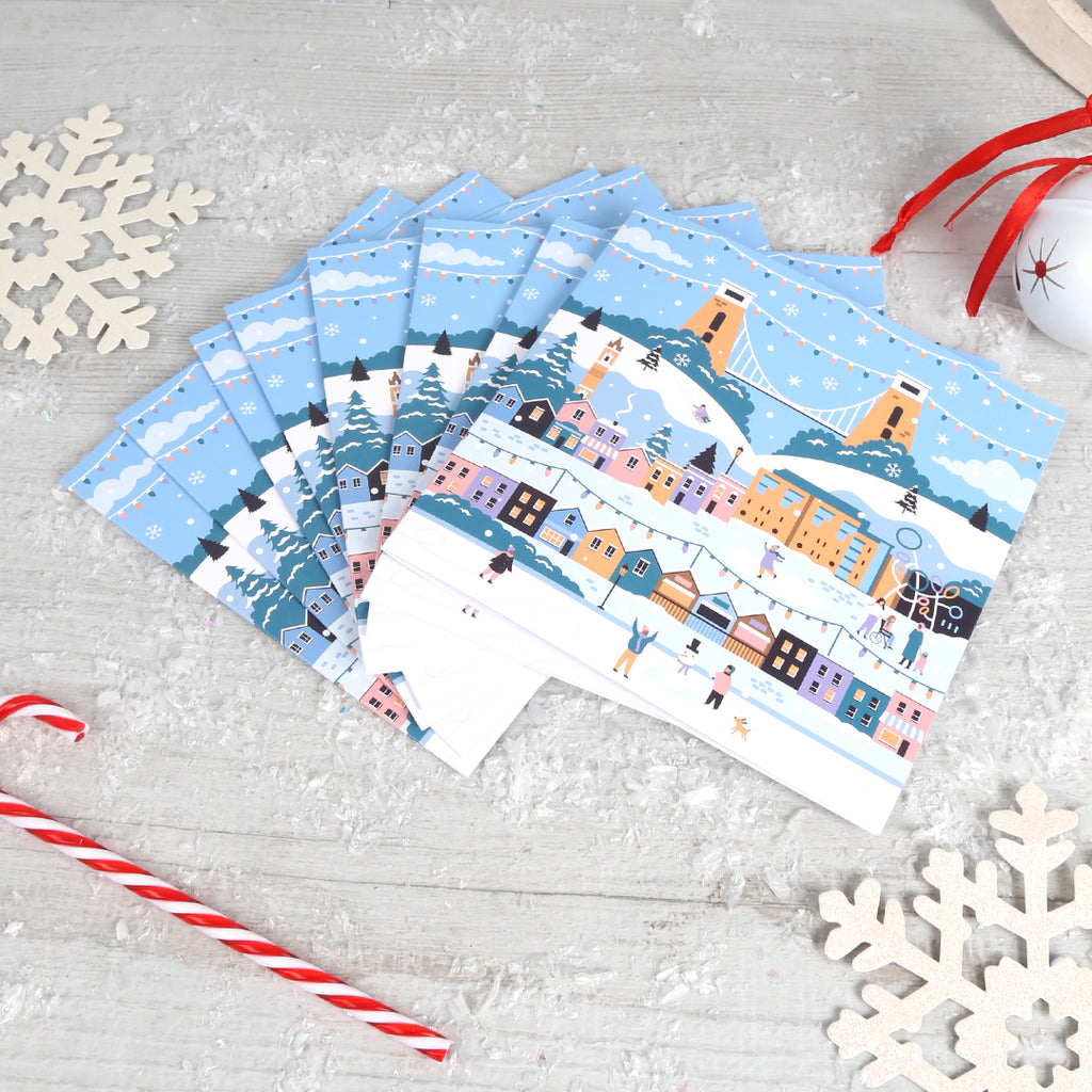 Bristol Winter Greetings Card 8 Pack