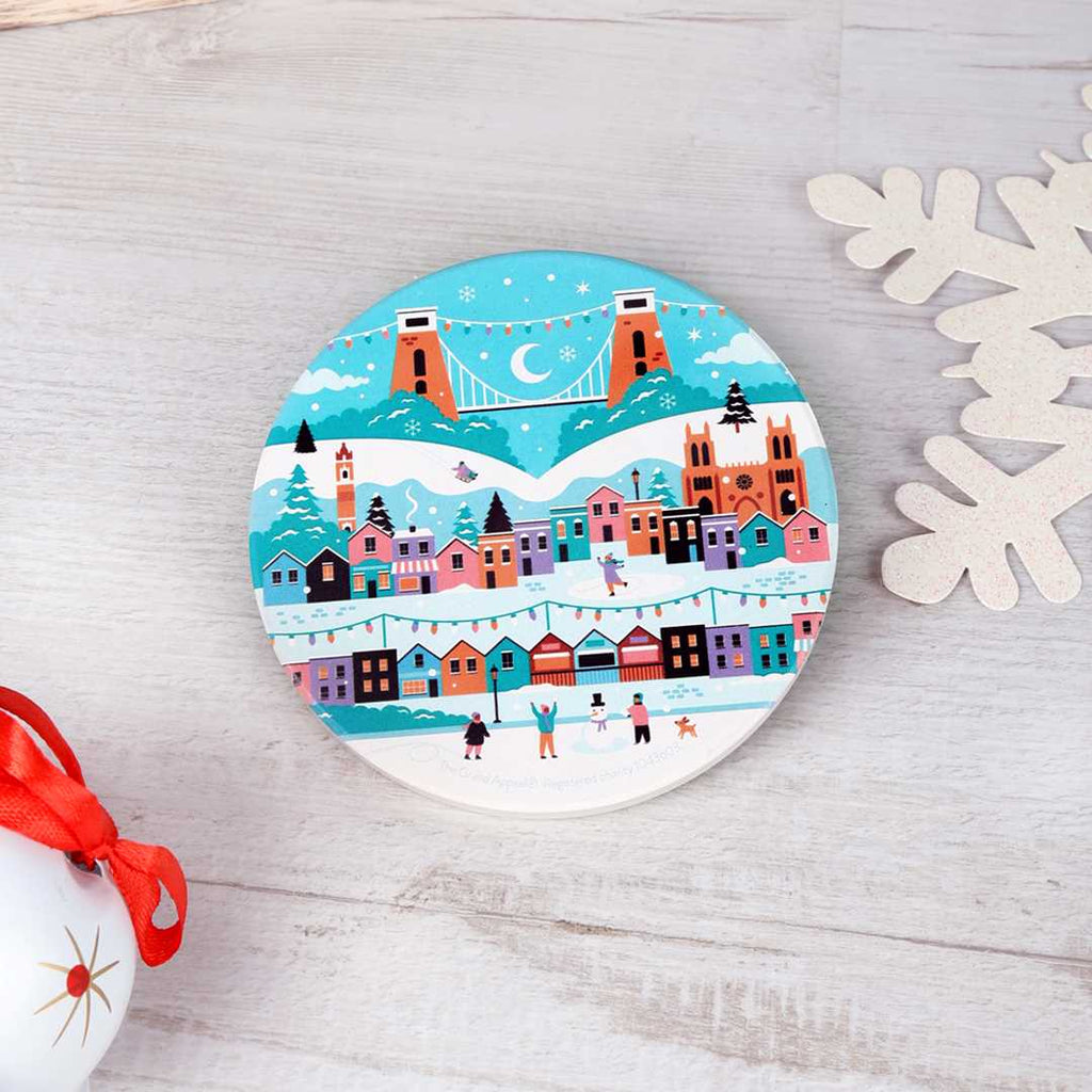 Bristol Winter Ceramic Coaster