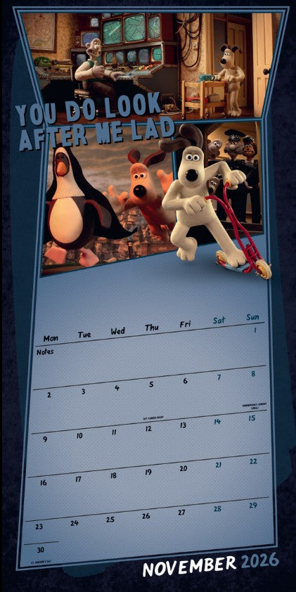 Wallace & Gromit Calendar 2026
