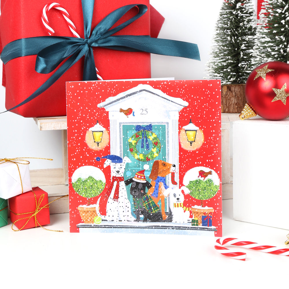 Christmas Front Door Pups Charity Christmas Card Packs