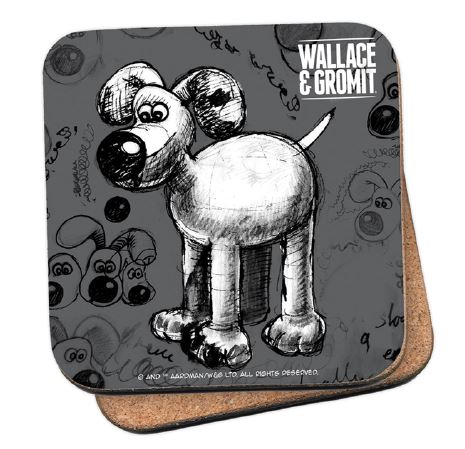 Gromit Grey Sketch Coaster
