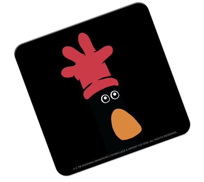 Feathers McGraw Face Cork Backed Coaster