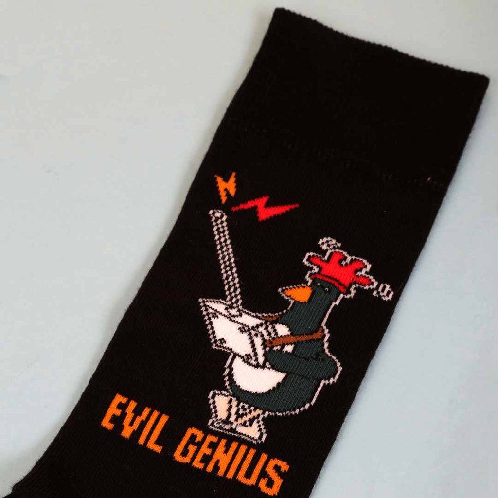 Evil Genuis Feathers McGraw Socks Adults 7-11