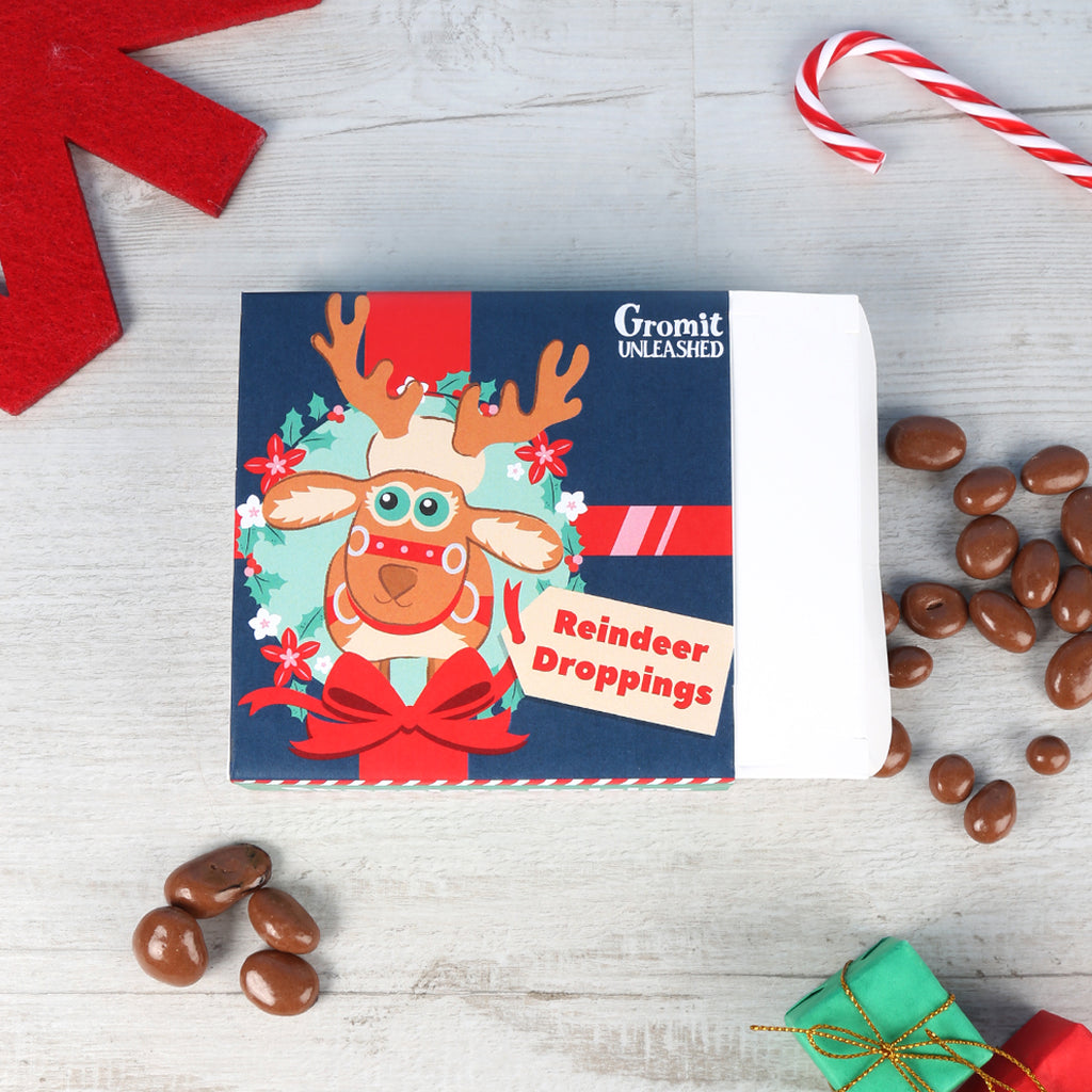Fleece Navidad 'Reindeer Droppings' Chocolate Raisins Sweet Box