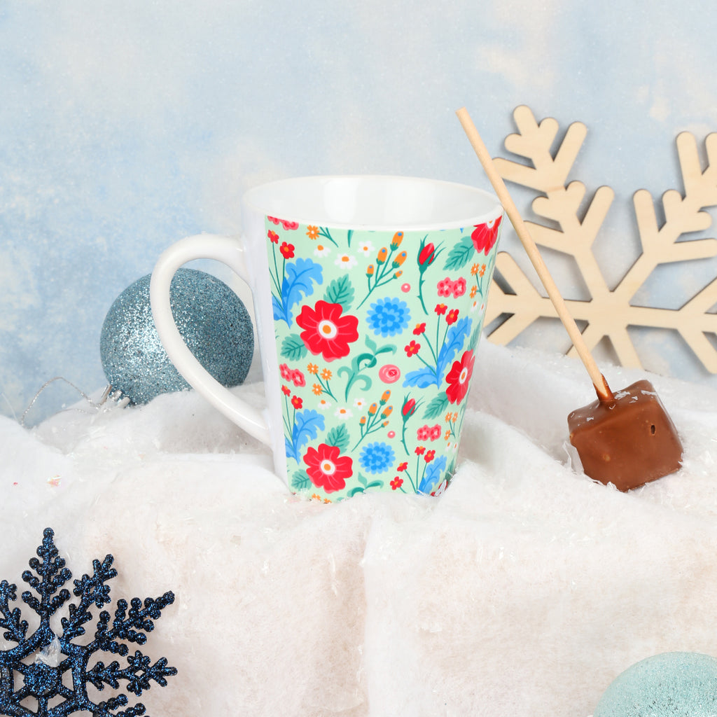 Inspired by Florals Mug & Hot Chocolate Stirrer