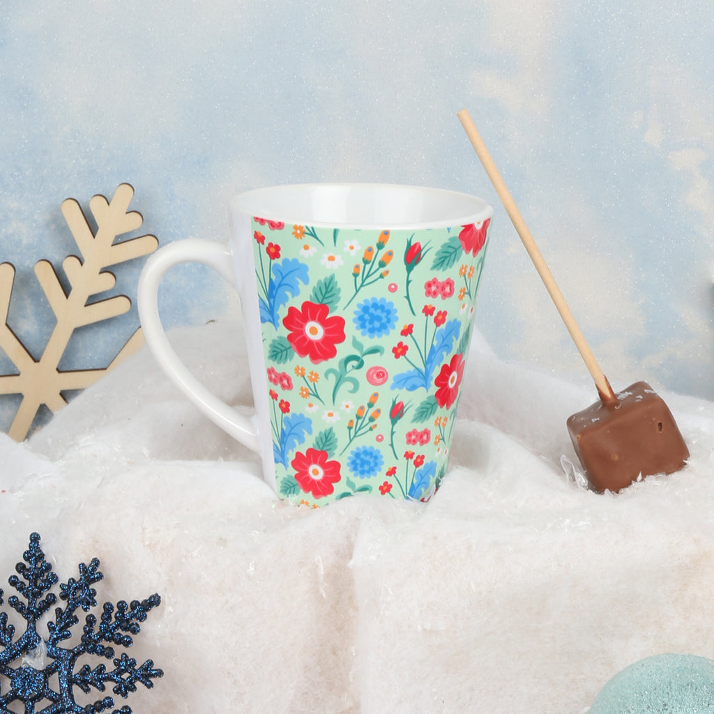 Inspired by Florals Mug & Hot Chocolate Stirrer