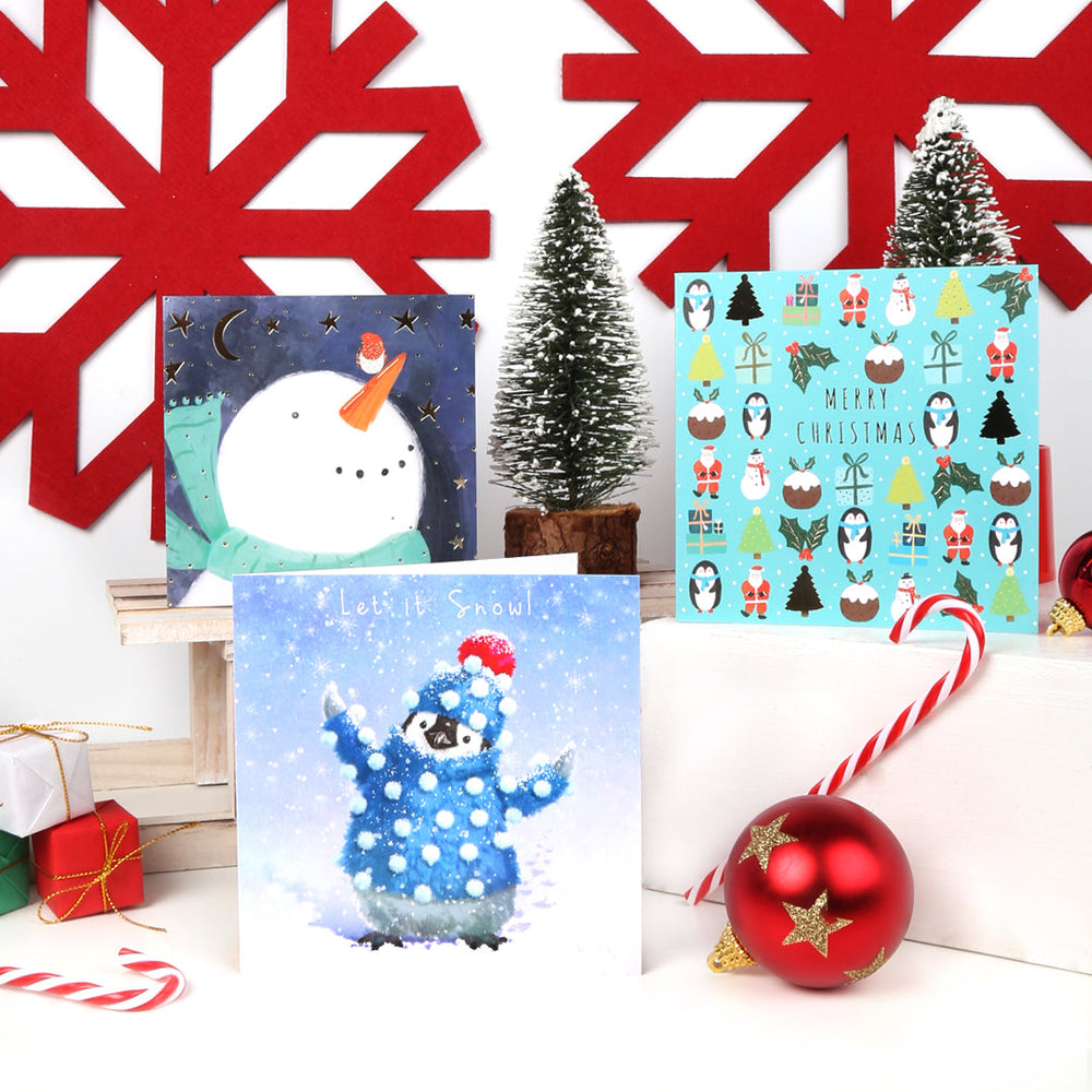 Penguin Let It Snow Charity Christmas Card Packs