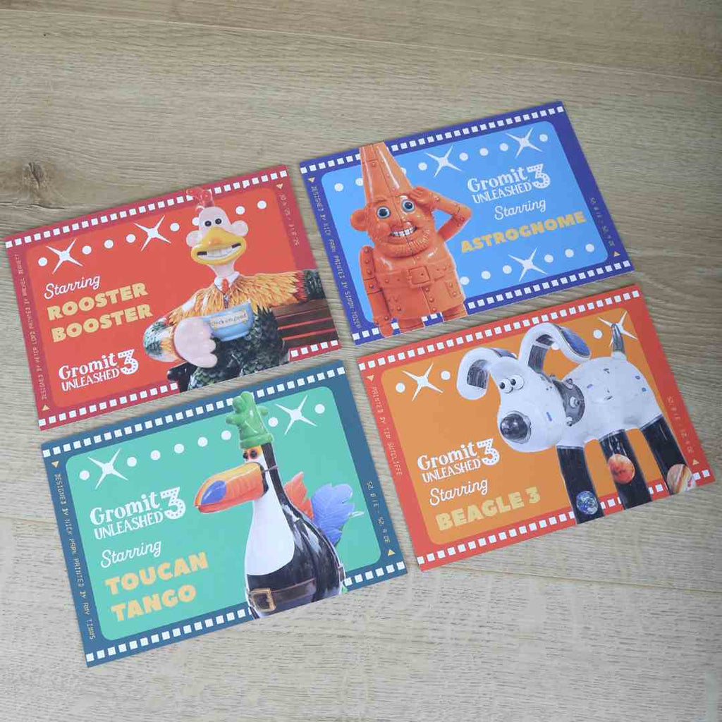Gromit Unleashed 3 Postcards