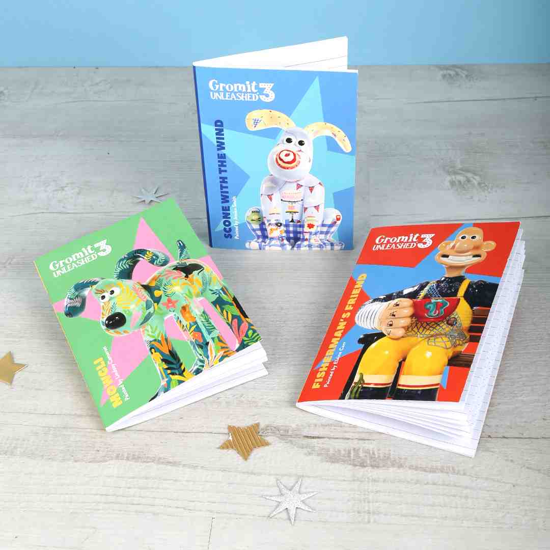 Gromit Unleashed 3 Trio of Notebooks – Gromit Unleashed Shop