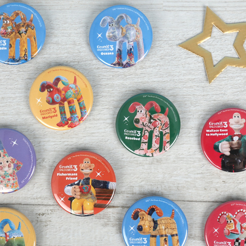Gromit Unleashed 3 Button Badges