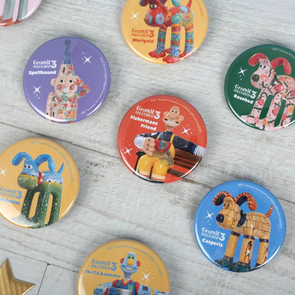 Gromit Unleashed 3 Button Badges