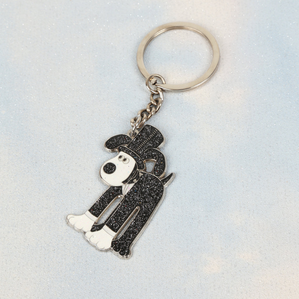 Gromit Unleashed Sculpture Glitter Keyring