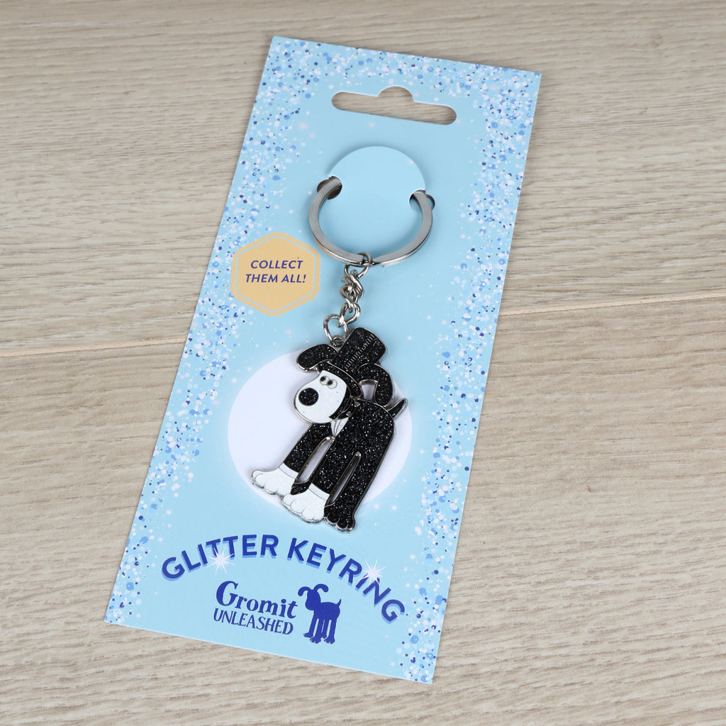 Gromit Unleashed Sculpture Glitter Keyring