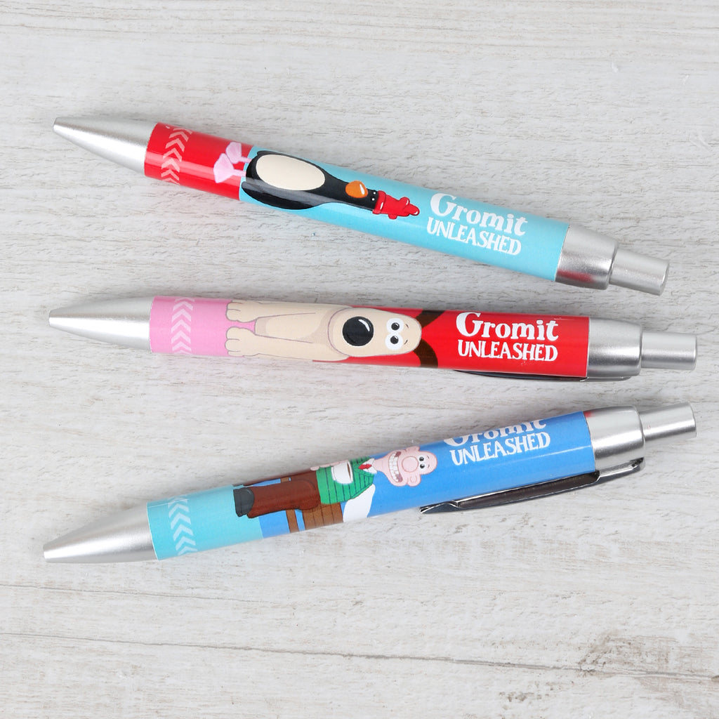 Gromit Unleashed Pens, Wallace, Gromit and Feathers McGraw 