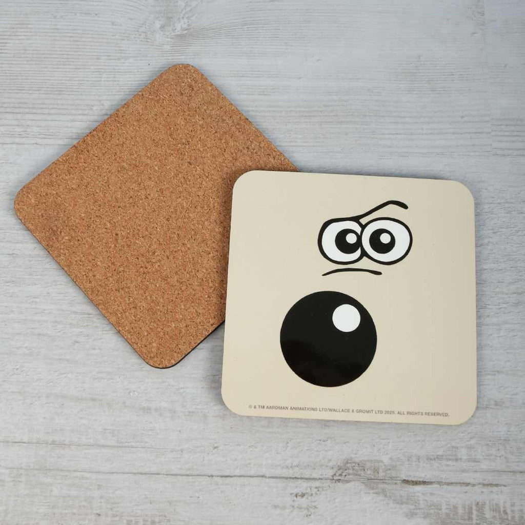 Gromit Face Cork Backed Coaster