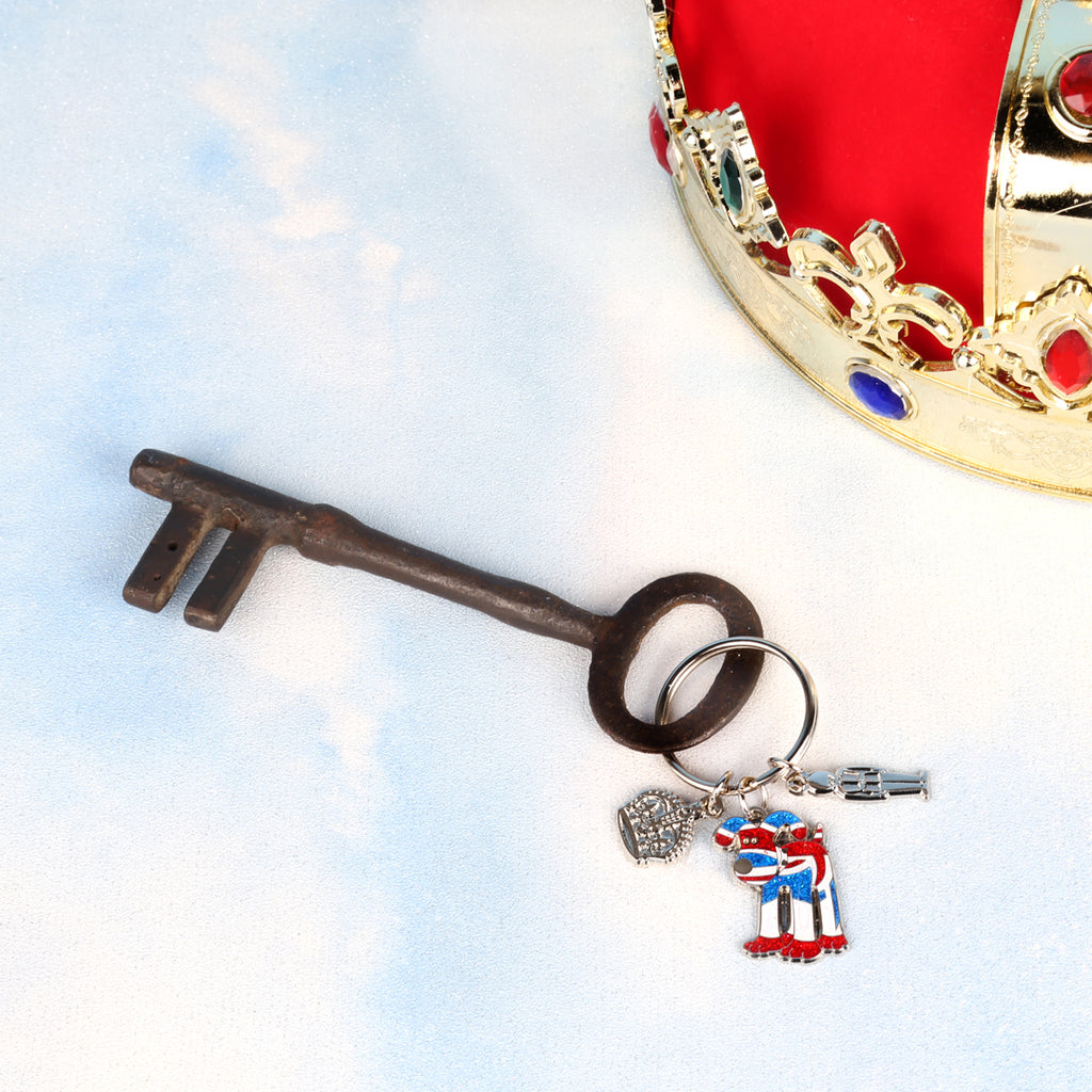 Jack Glitter charm Keyring with regal charms
