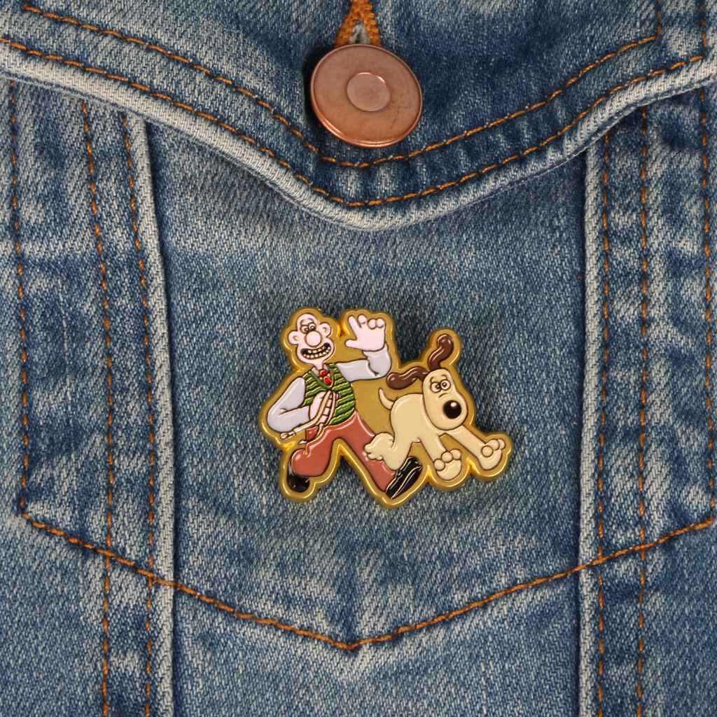 Wallace & Gromit Chasing Gromit Enamel Pin Badge