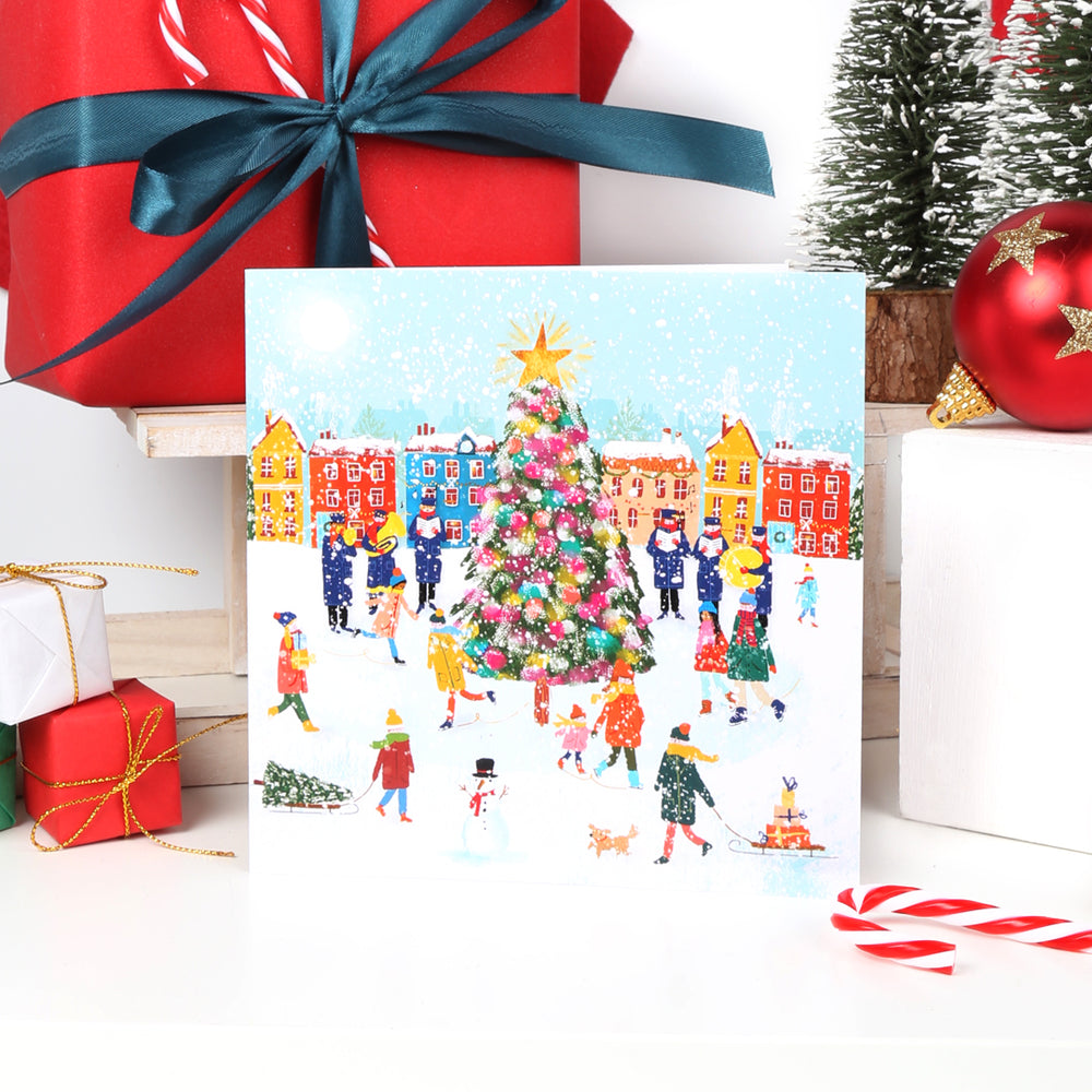 Festive Fun Around The Christmas Tree Charity Christmas Card Packs
