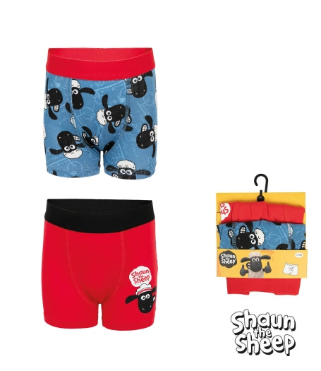Shaun the Sheep Children's Boxer Shorts 2 Pack