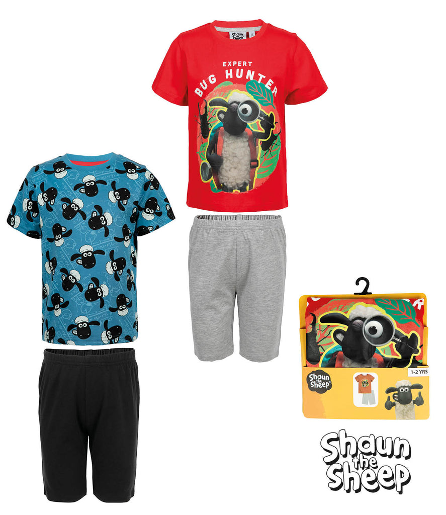 Shaun the Sheep Children's Pyjama T-Shirt & Long Shorts Set