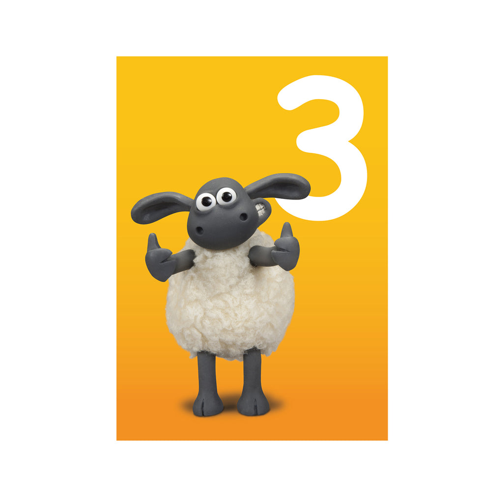 Shaun The Sheep Greetings Cards Timmy aged 3