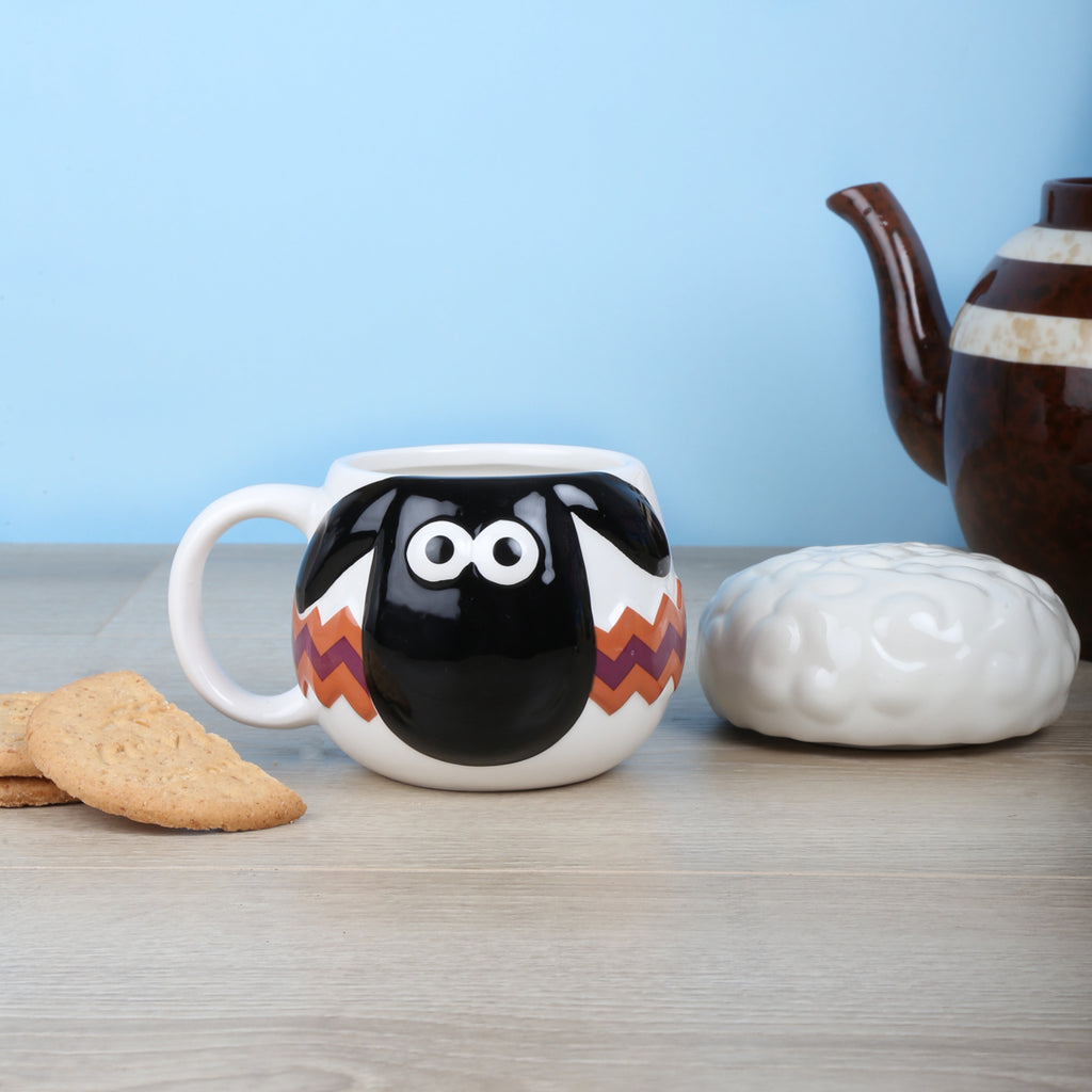 Shaun The Sheep Head Mug With Lid