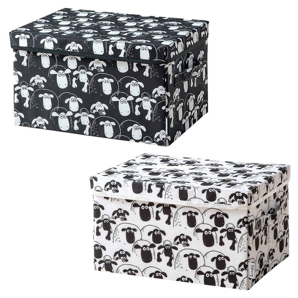 Shaun the Sheep and the flock Scatter black and white pattern storage boxes with lid 