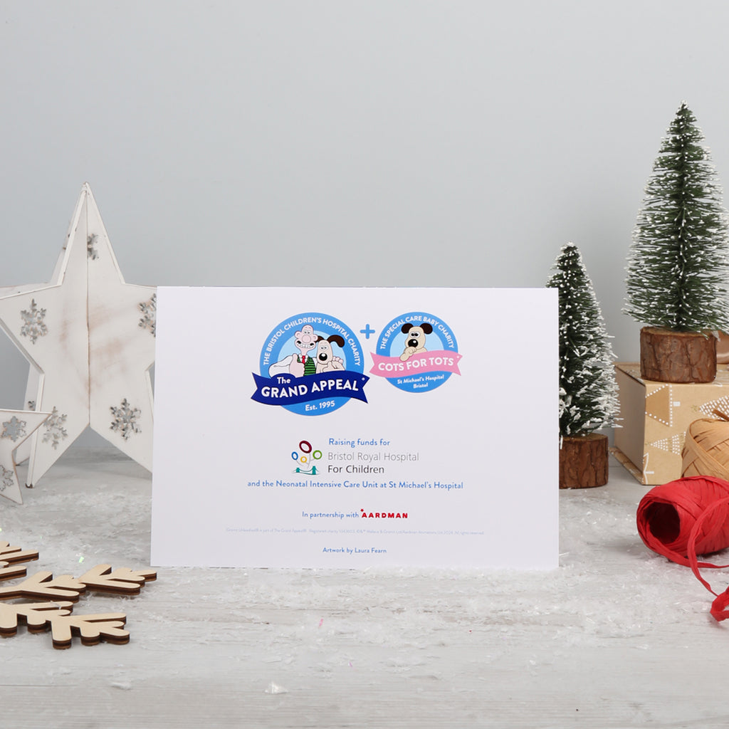 Gromit Unleashed Snowy Sculptures A5 Christmas Card