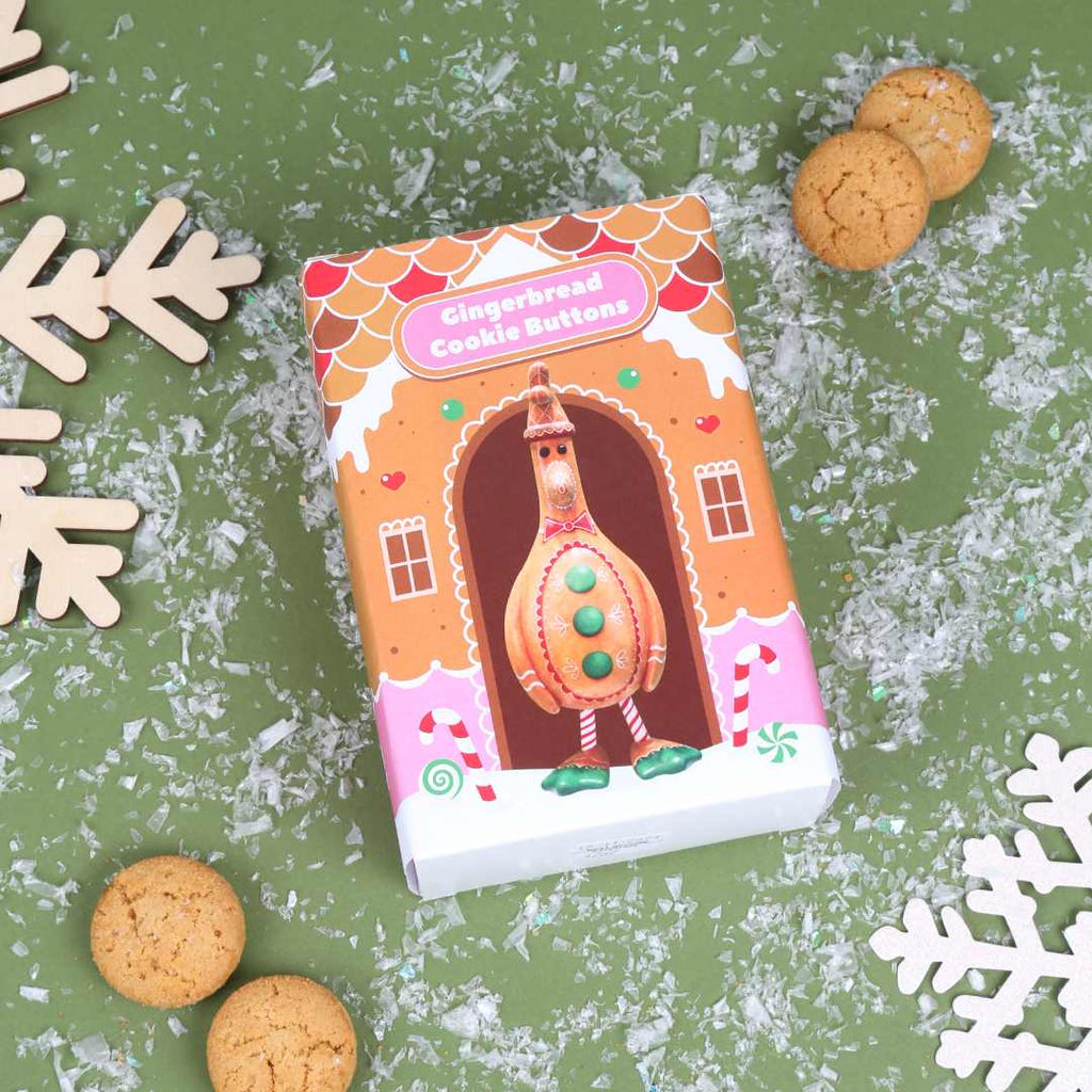 The Gingerbird Mini Gingerbread Cookie Buttons Gift Box