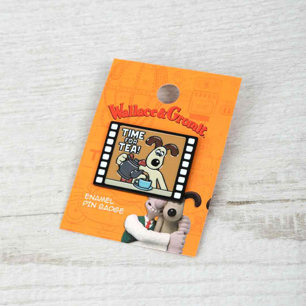 Time For Tea Gromit Film Reel Enamel Pin Badge