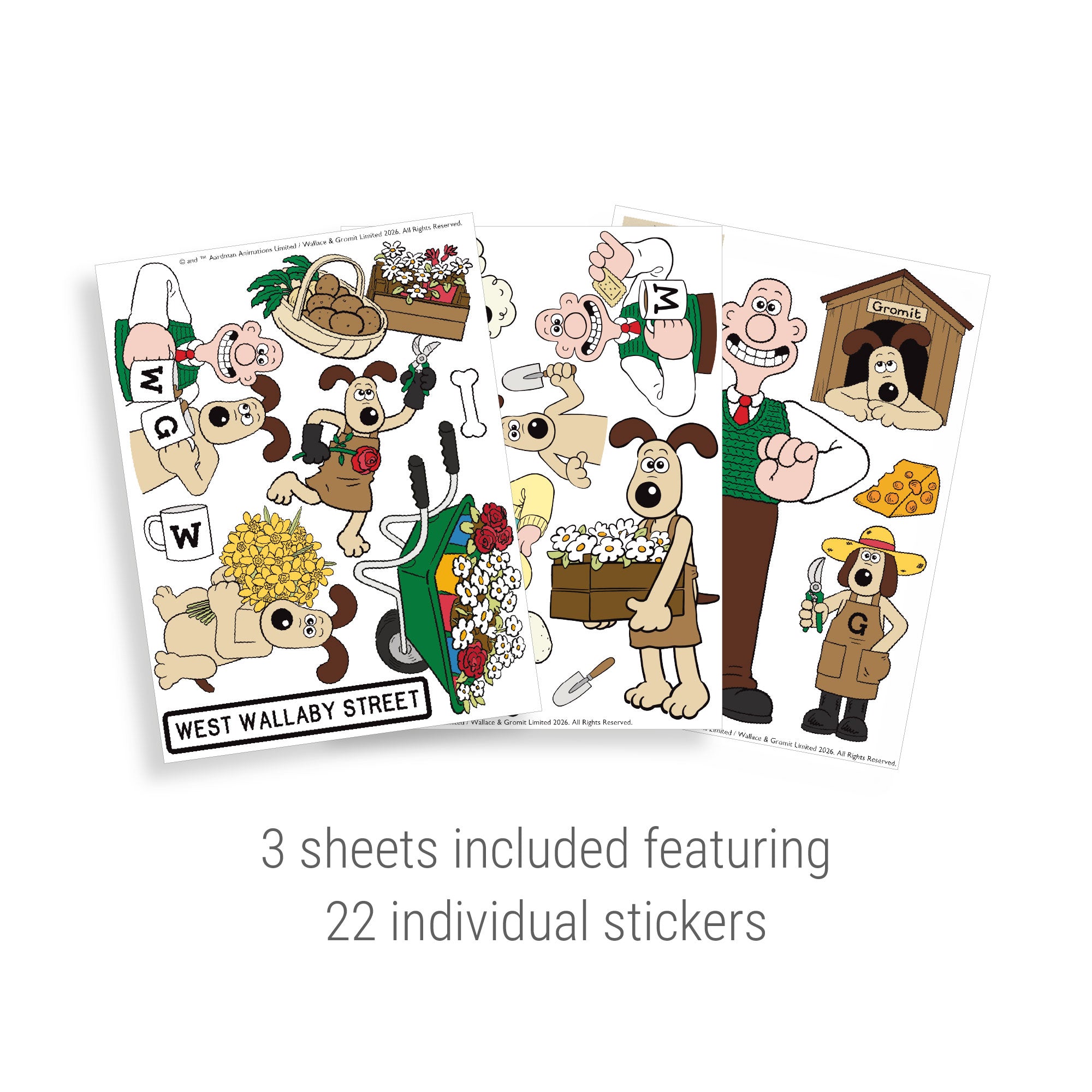 Wallace and Gromit Decorative Sticker Pack – Gromit Unleashed Shop