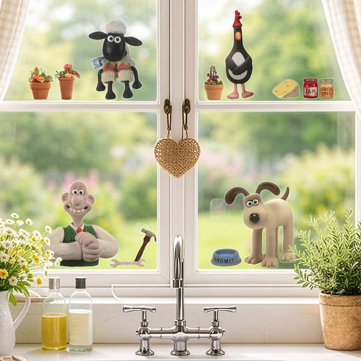 Wallace and Gromit Window Sticker Pack – Gromit Unleashed Shop